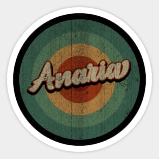 Circle Retro Vintage Anaria Sticker